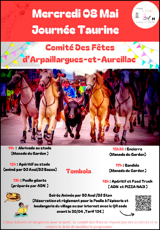 Journée taurine en Arpaillargues-et-Aureillac