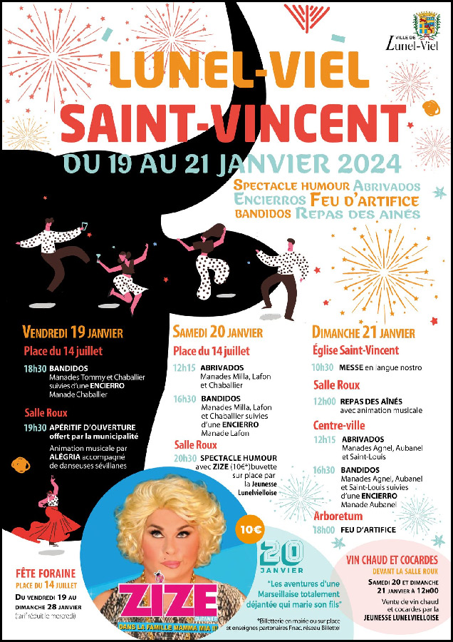 Lunel-Viel : Fête de la Saint-Vincent<br>du 19 au 21 janvier 2024
