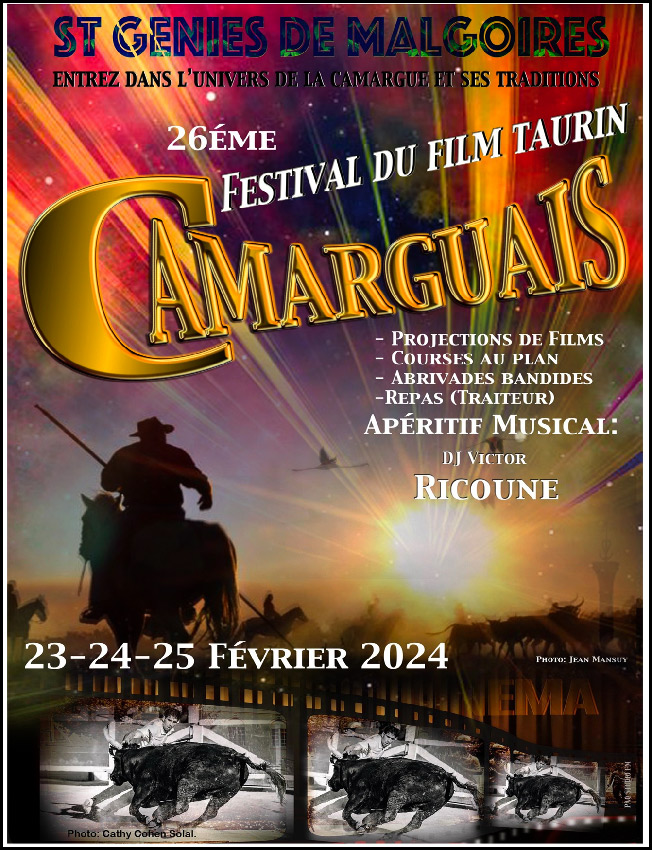 XXVIème Festival du film camarguais<br>St Geniés de Malgoirés<br>avec Ricoune