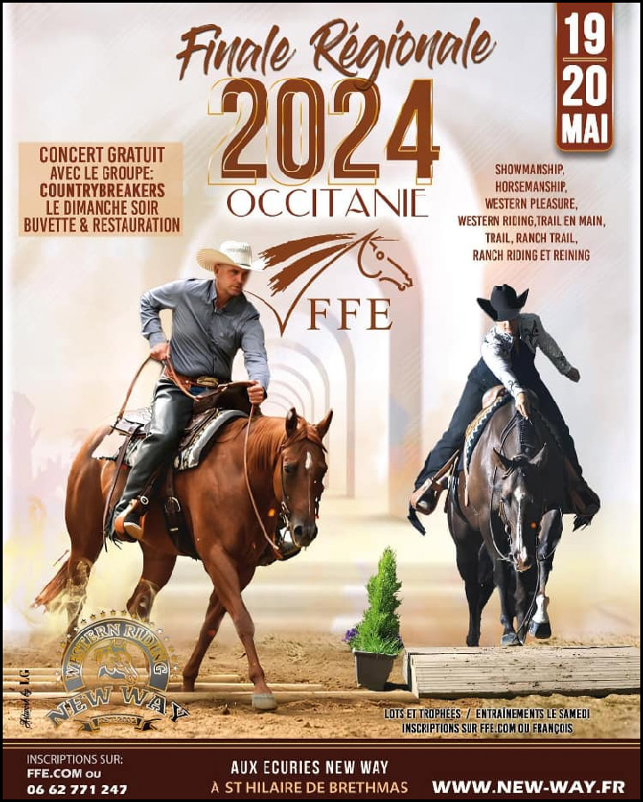 Finale Régionale 2024 Equitation Western<br>St-Hilaire de Brethmas<br>.