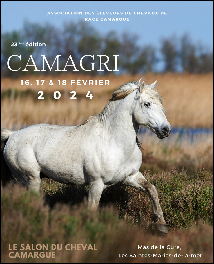 Salon du cheval Camargue<br> CAMAGRI 2024 - <span style="color:#0000FF;">PROGRAMME COMPLET</span>