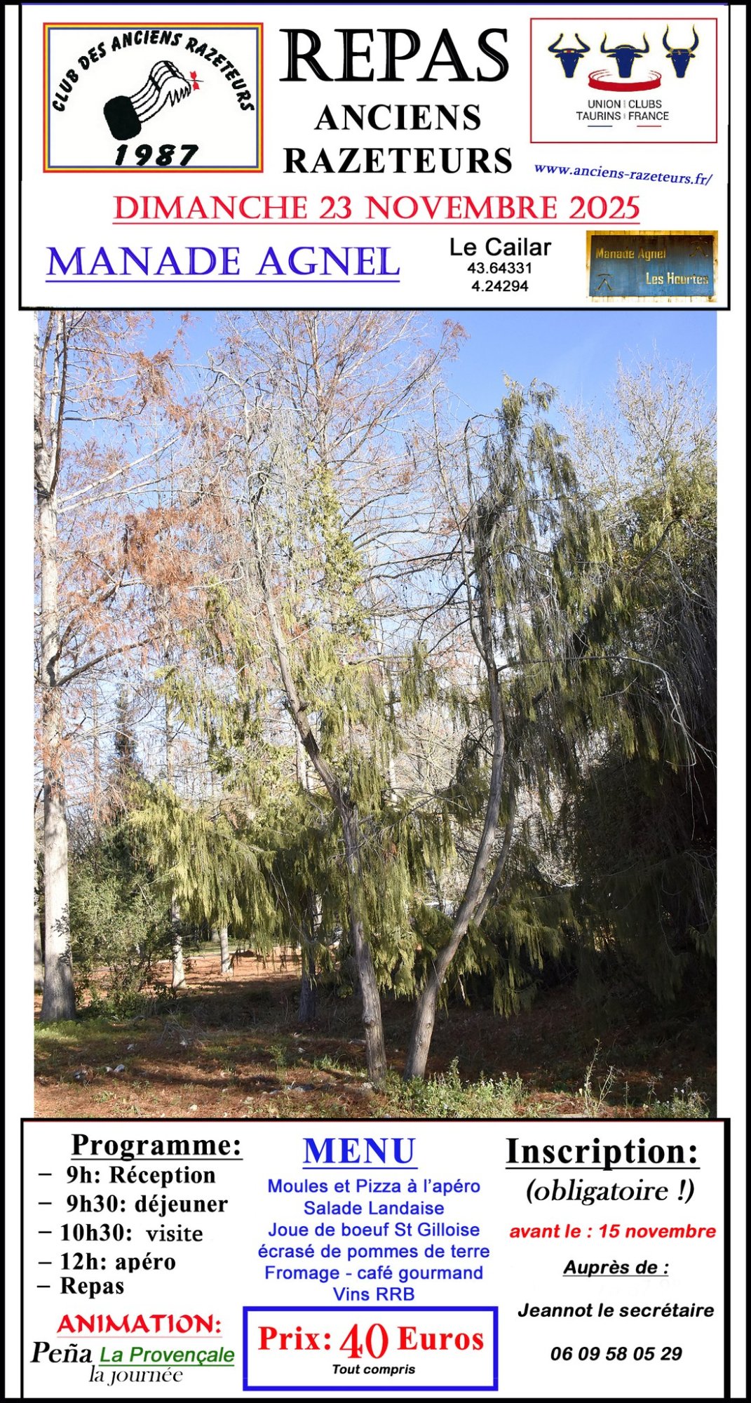 <u>2025 :</u><br>Repas annuel des "Anciens Razeteurs"