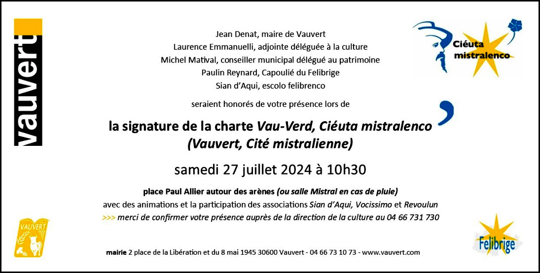 Signature de charte VAU-VERD 2024.<br>.