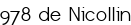 <u><span style="color:#0000FF;">978 de Nicollin</span></u>