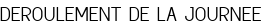 DEROULEMENT DE LA JOURNEE