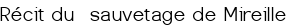 Récit du sauvetage de Mireille 