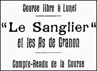Course Libre à Lunel<br>C'était le 5 octobre 1924