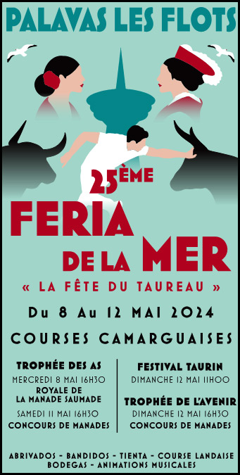 Palavas les Flots :<br>Programme détaillé de la 25ème Feria de la Mer<br>du 8 au 12 mai 2024