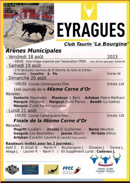 2023 : Eyragues nous propose :