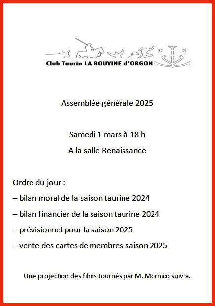 Le CT "La Bouvine" d'Orgon nous invite :