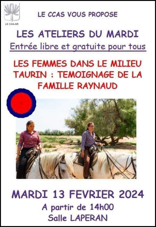 Le Cailar : colloque à propos des "Femmes dans le milieu Taurin".