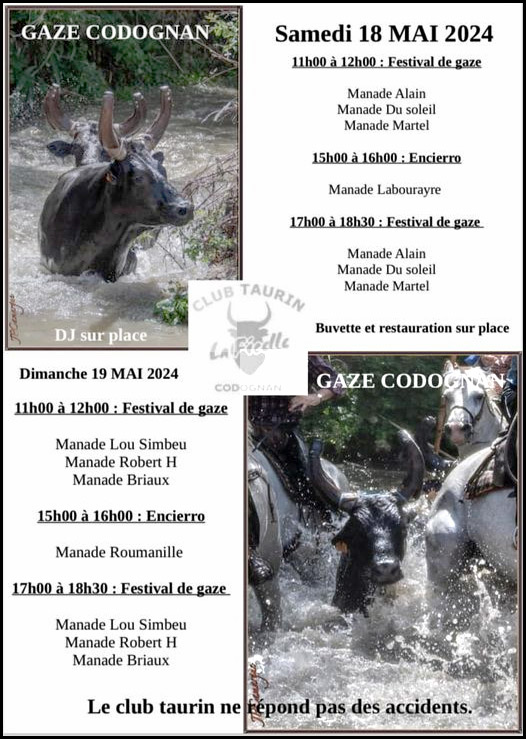 A Codognan Festival de gase le 18 et 19 mai 2024