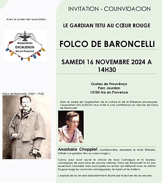 L'association EXCALISSON d'Aix-en-Provence nous invite à une conférence