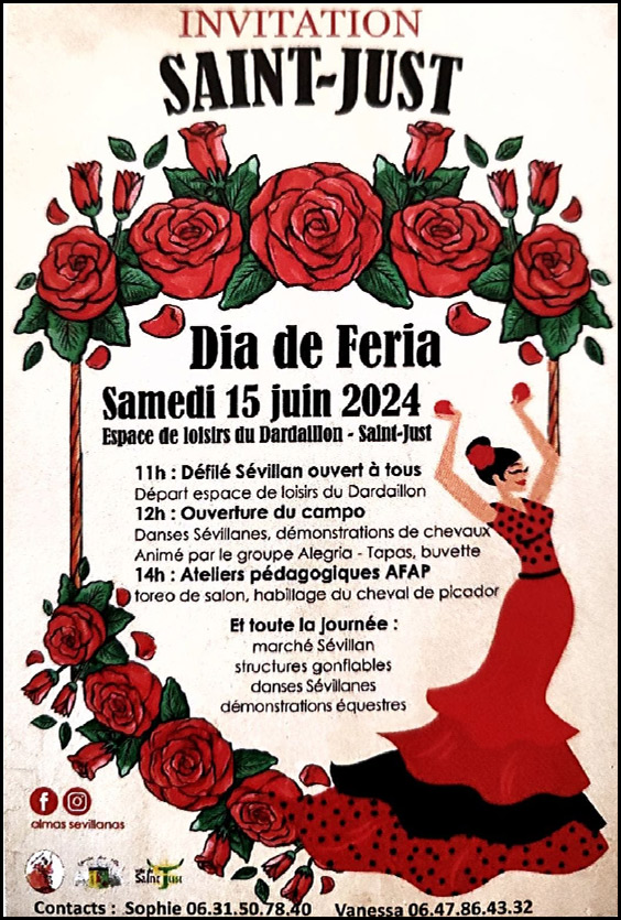 Feria de Saint-Just : le 15 juin 2024