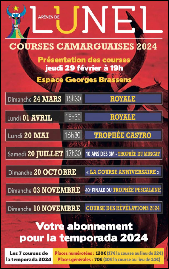 Lunel : présentation de la saison 2024