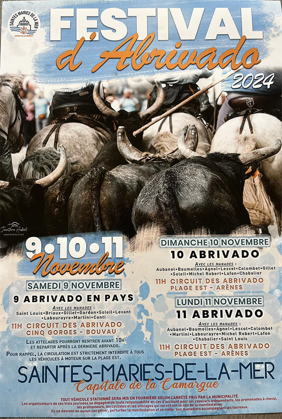 <u>Les Saintes :</u><br><br>Festival d'Abrivado 2024<br><span style="color:#FFFFFF;">.</span>