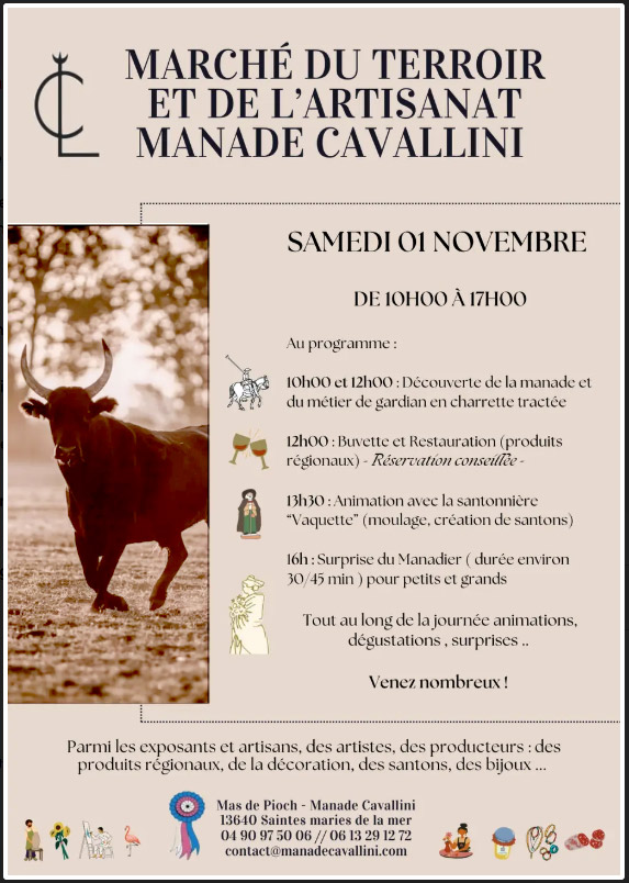  Marché du Terroir et de l'Artisanat à la Manade Cavallini