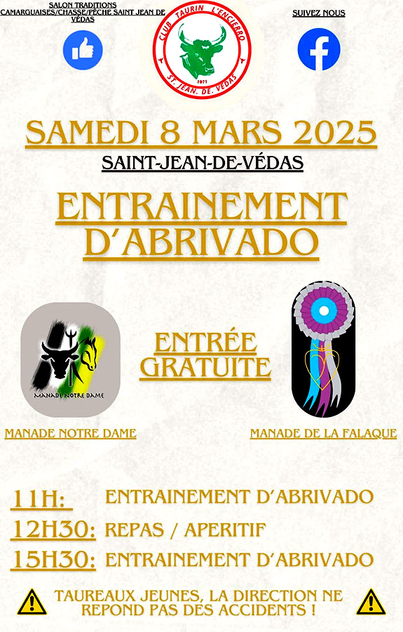  St Jean de Védas<br>Entraînement d'abrivado