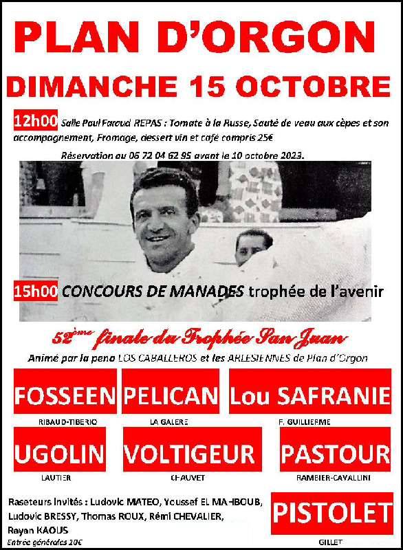 Plan d'Orgon :<br>52ème Finale du Trophée San Juan