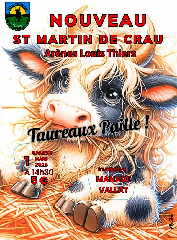 St Martin de Crau innove avec ses Taureaux paille !
