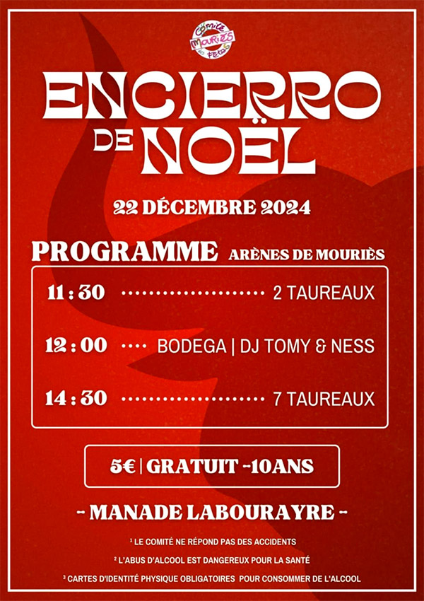 Mouriés et son encierro de Noël...