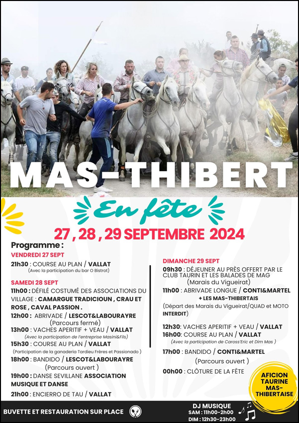 2024 : Mas Thibert en Fête avec l' Aficion Mas-Thibertaise<br>.