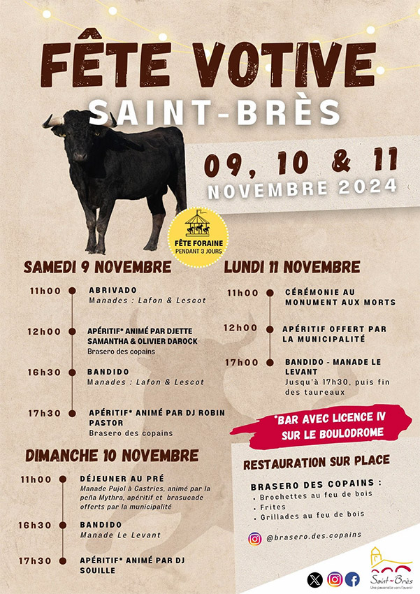 St-Brès s'efforce de maintenir les traditions<br>Programme de la Voto d'Hiver