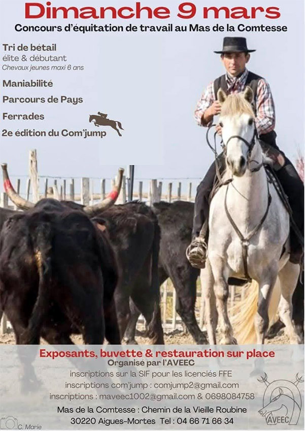 Concours d'Equitation de Travail au Mas de la Comtesse.