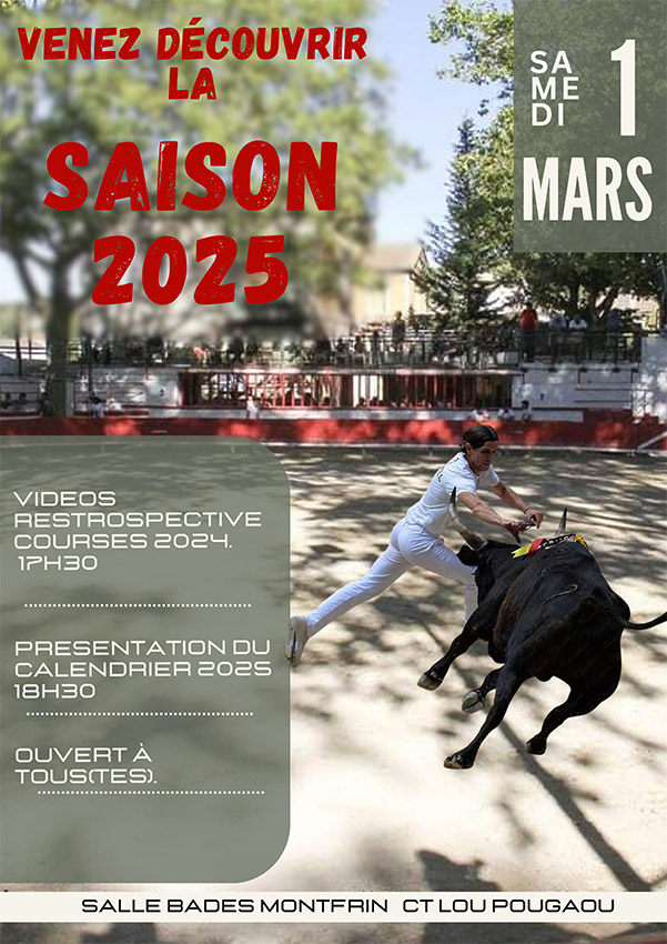 Le CT de Montfrin "Lou Pougaou" nous invite :<br>Présentation de la saison 2025