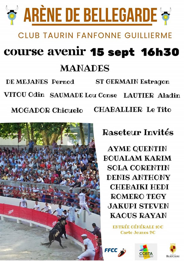 Arènes de Bellegarde :<br>le CT Fanfonne Guillierme nous propose :