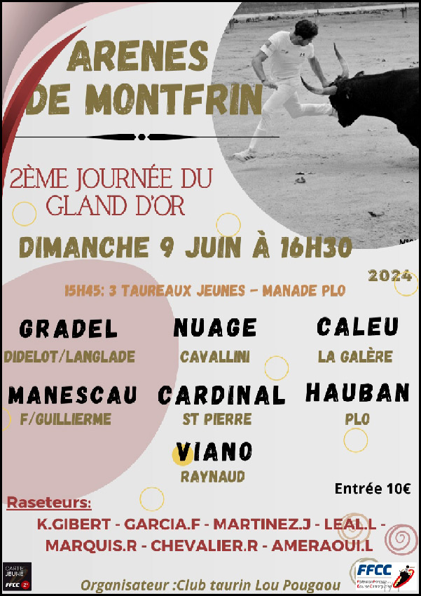 "Lou Pougaou" de Montfrin organise,<br>2ème journée du Gland d'Or<br>.