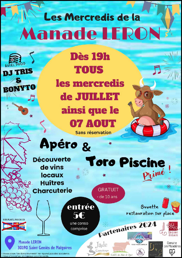 A St Geniés de Malgoires la Manade Leron vous attend :<br>.