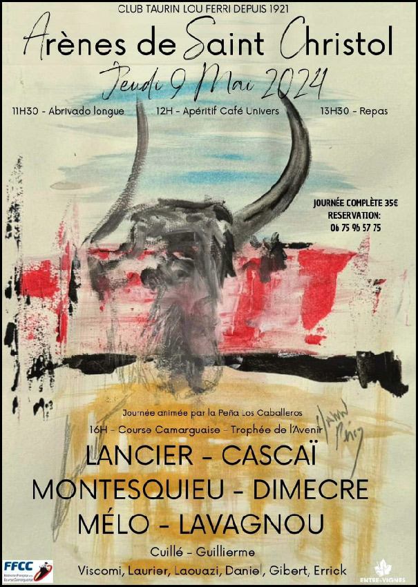 Fête du Club Taurin "Lou Fèrri" de St-Christol : le 9 mai 2024