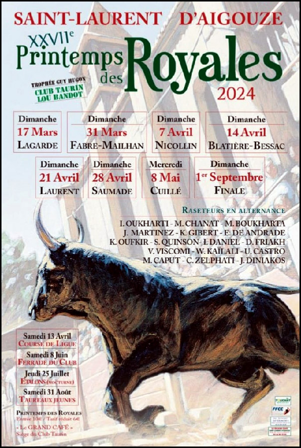 Printemps des Royales 2024, calendrier
