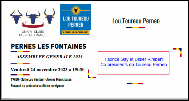 Assemblée Générale 2023 du "Lou Toureou Pernen"