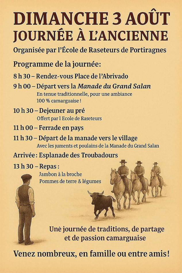 Portiragnes :<br>Journée à l'ancienne