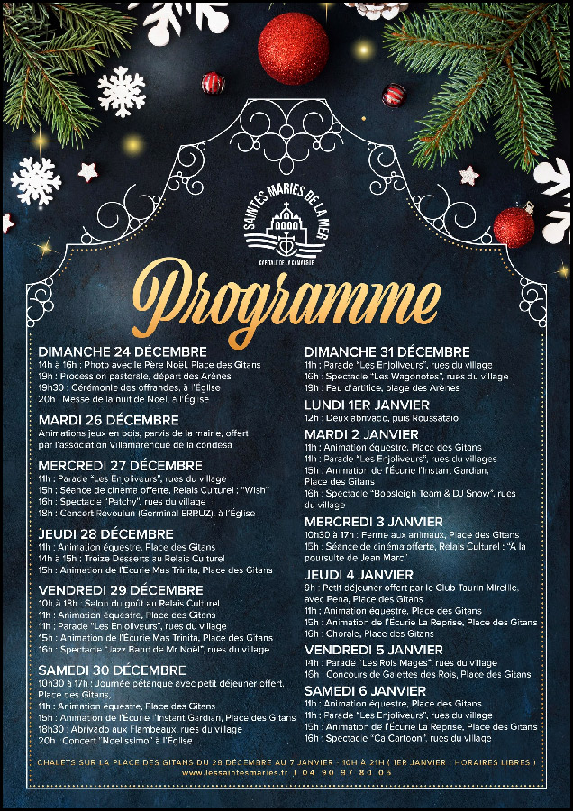 2024 : Les Saintes, programme des festivités de fin d'Année