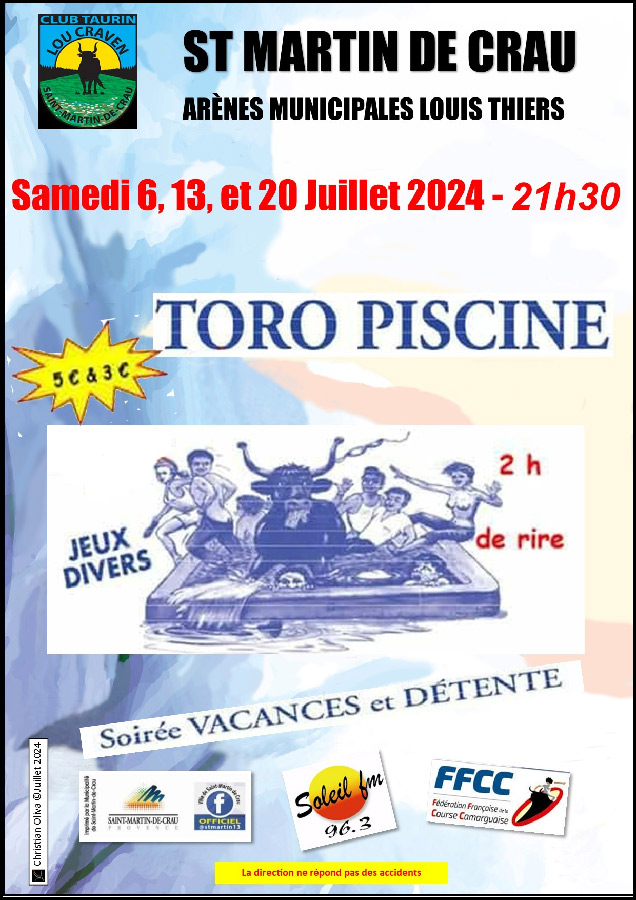 Lou Craven nous propose 3 Toro-piscine