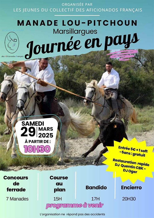 Les Jeunes du Collectif des Aficionados Français organise une Journée en pays
