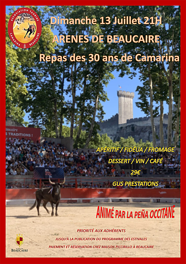 Repas des 30 ans de Camarina<br>.