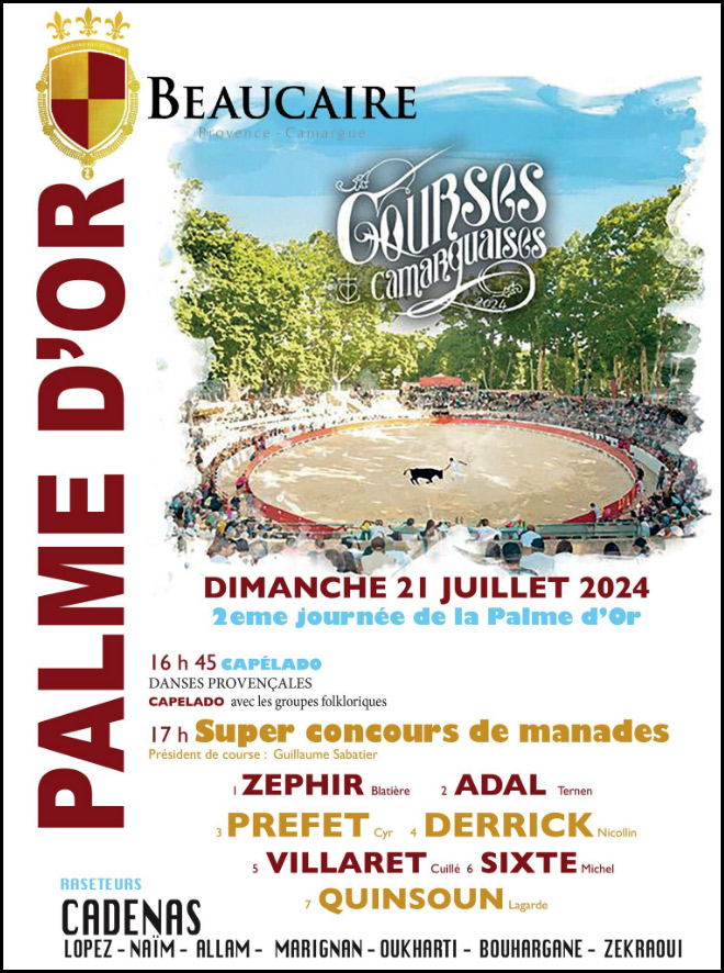 2024 : Beaucaire, 2ème journée de la Palme d'Or