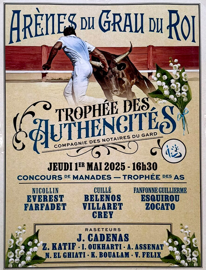 Les notaires du Gard sponsorisent la course camarguaise.<br>.