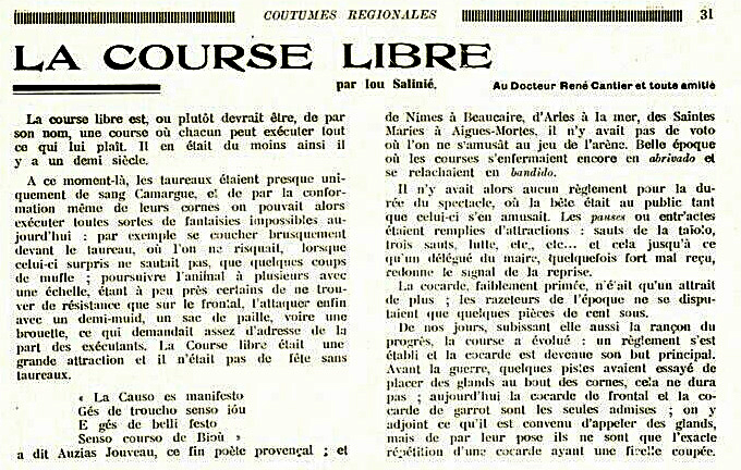 A propos de "La Course Libre"