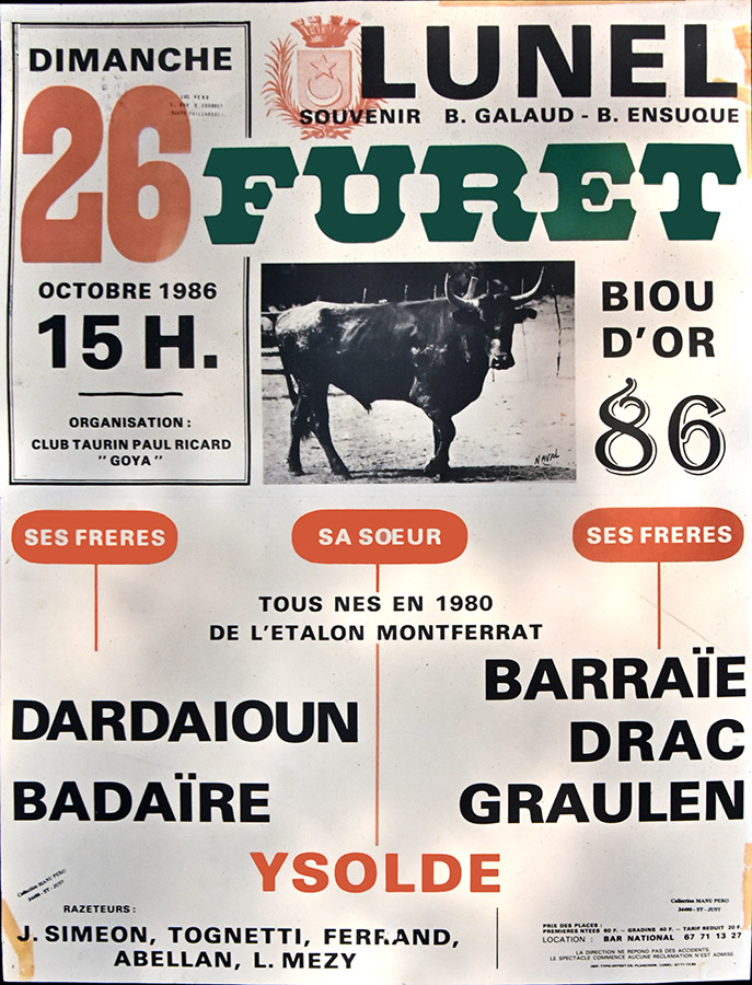 Rouge et Vert :<br>Lunel 26 octobre 1986