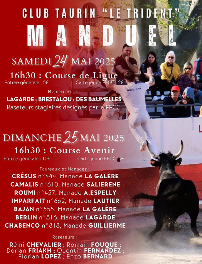 "Le Trident" de MANDUEL nous propose un W-E taurin :<br>.