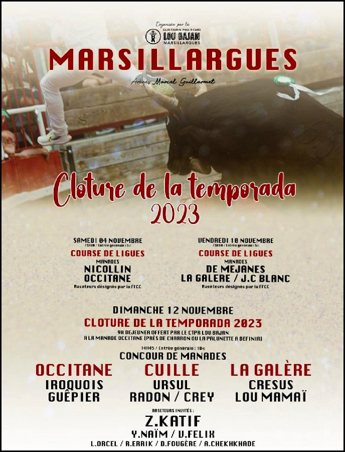 Marsillargues clôture la saison taurine 2023