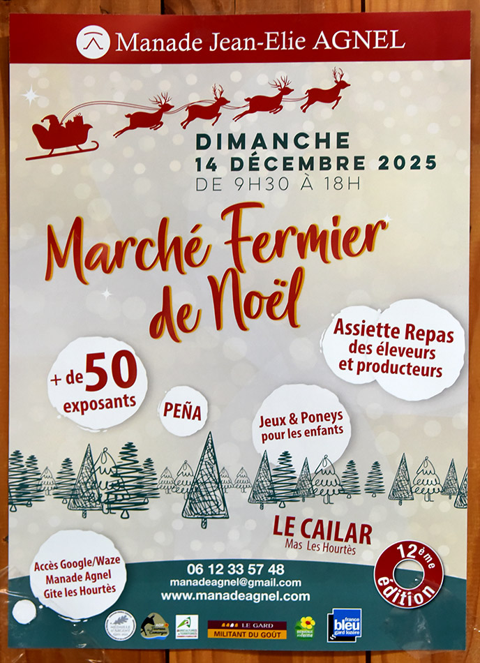 2025 : Le Marché de Noël chez Agnel - Le Cailar