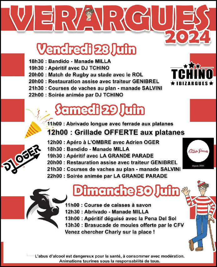 Vérargues nous propose 3 jours de Fête !<br>28-29 et 30 juin 2024
