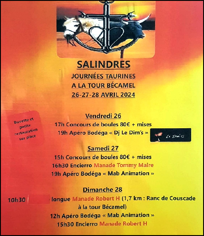 Salindres nous propose des journées taurines .