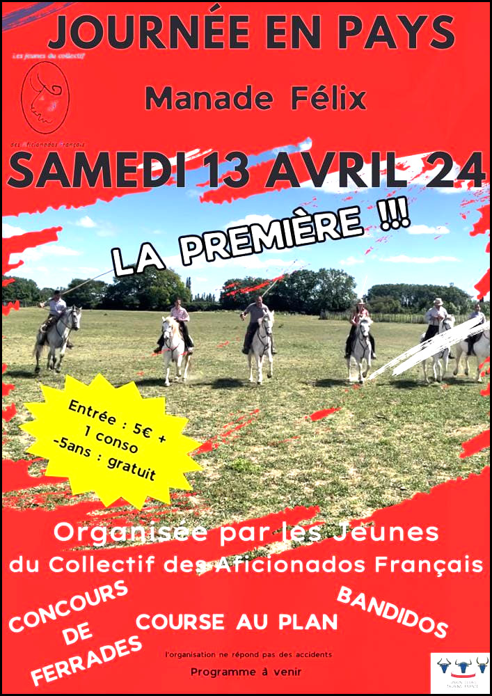 Le Collectif des Aficionados Français organise une journée à la manade Félix